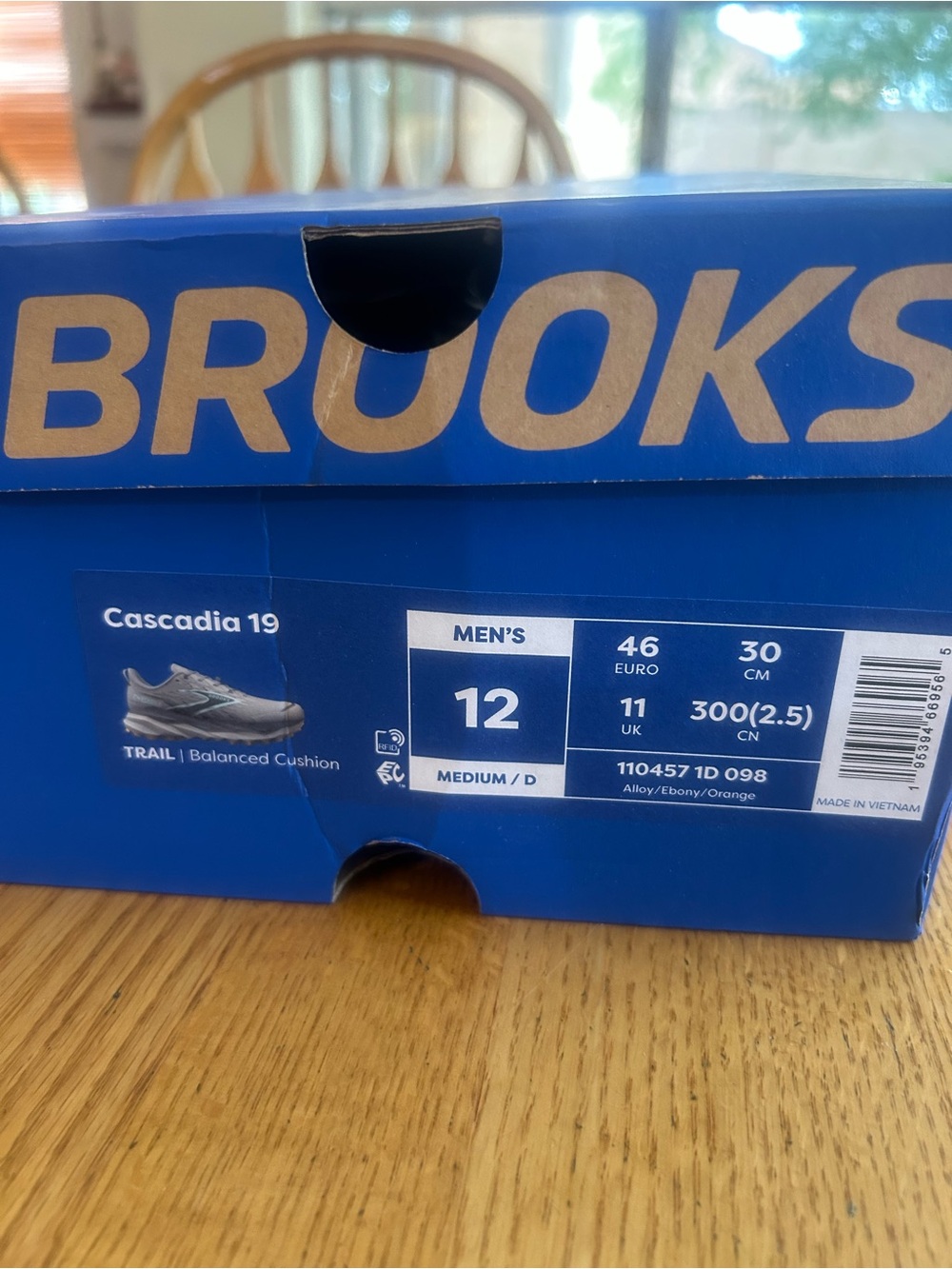 Brooks Cascadia 19 Men's Trail Running Shoes - Alloy / Ebony / Orange